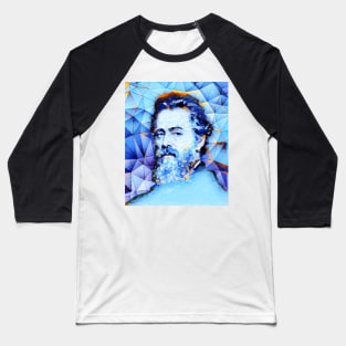 Herman Melville Portrait | Herman Melville Artwork | Herman Melville Painting 10 Baseball T-Shirt